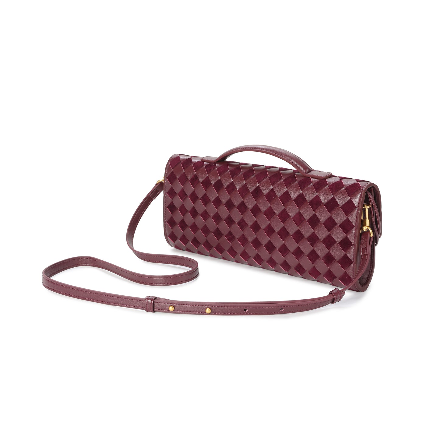 Hand-Woven Long Leather Clutch