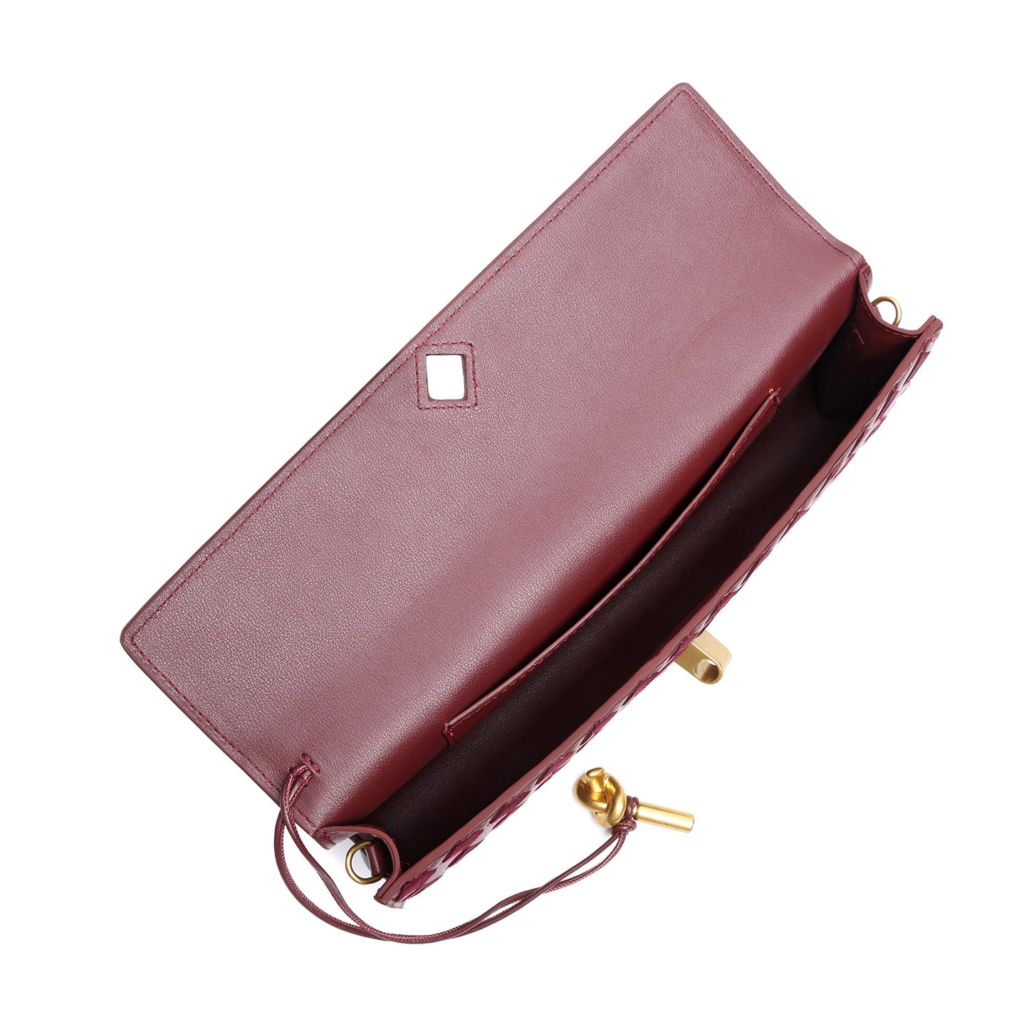 Hand-Woven Long Leather Clutch