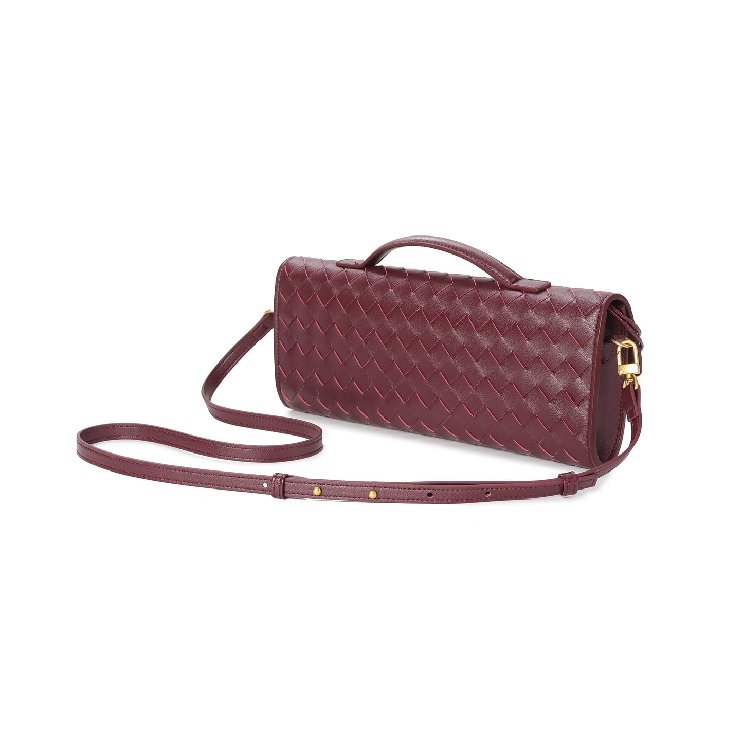 Hand-Woven Long Leather Clutch