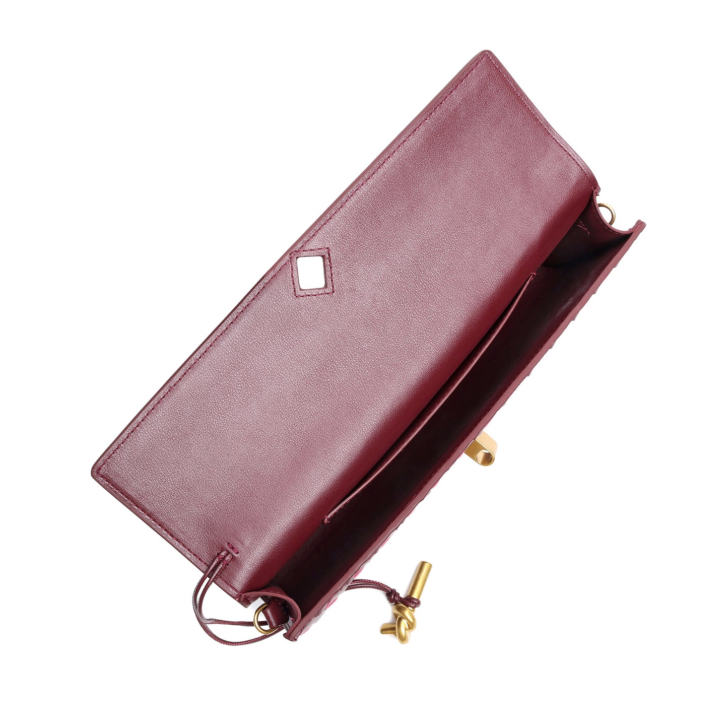 Hand-Woven Long Leather Clutch