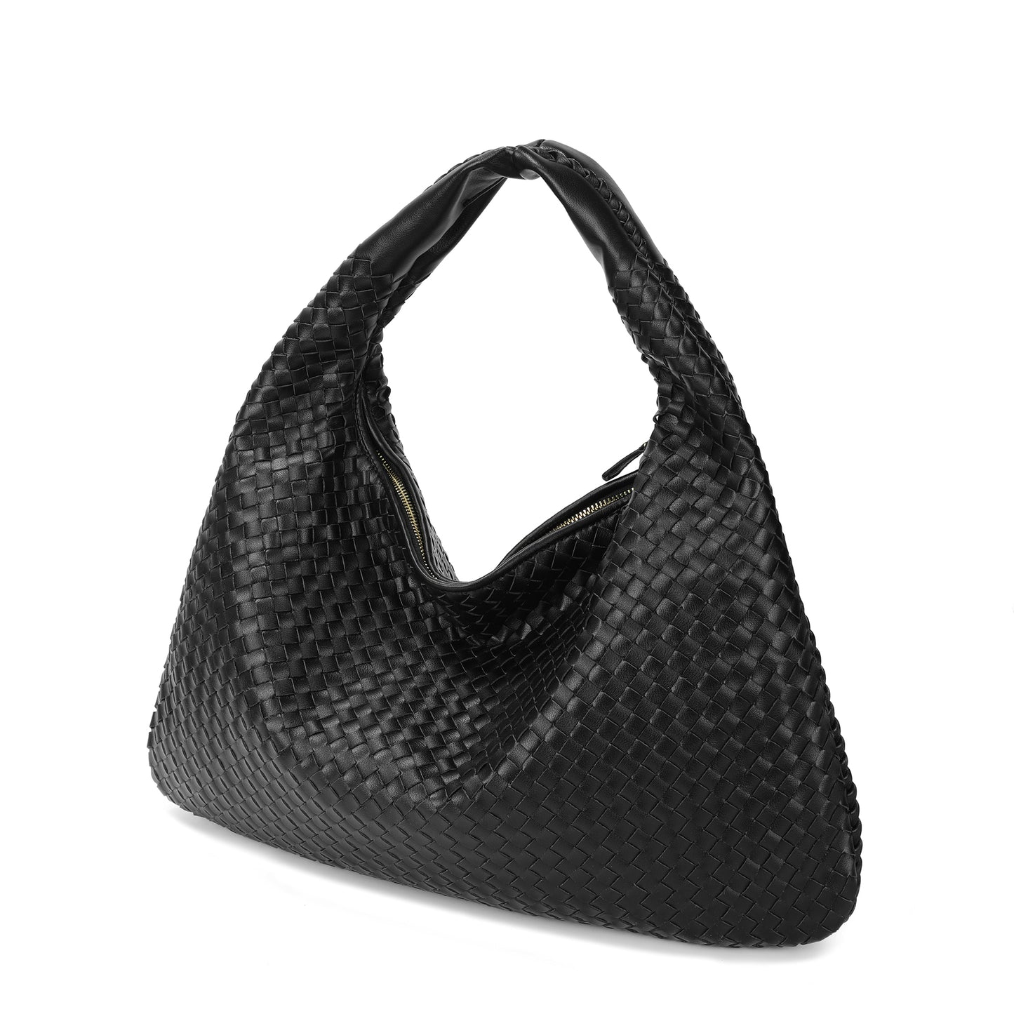 Large Hand-Woven Full-Grain Hobo Bag/Tote