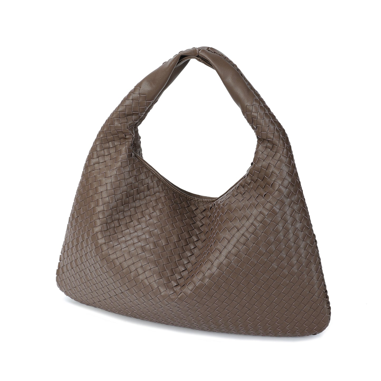 Large Hand-Woven Full-Grain Hobo Bag/Tote