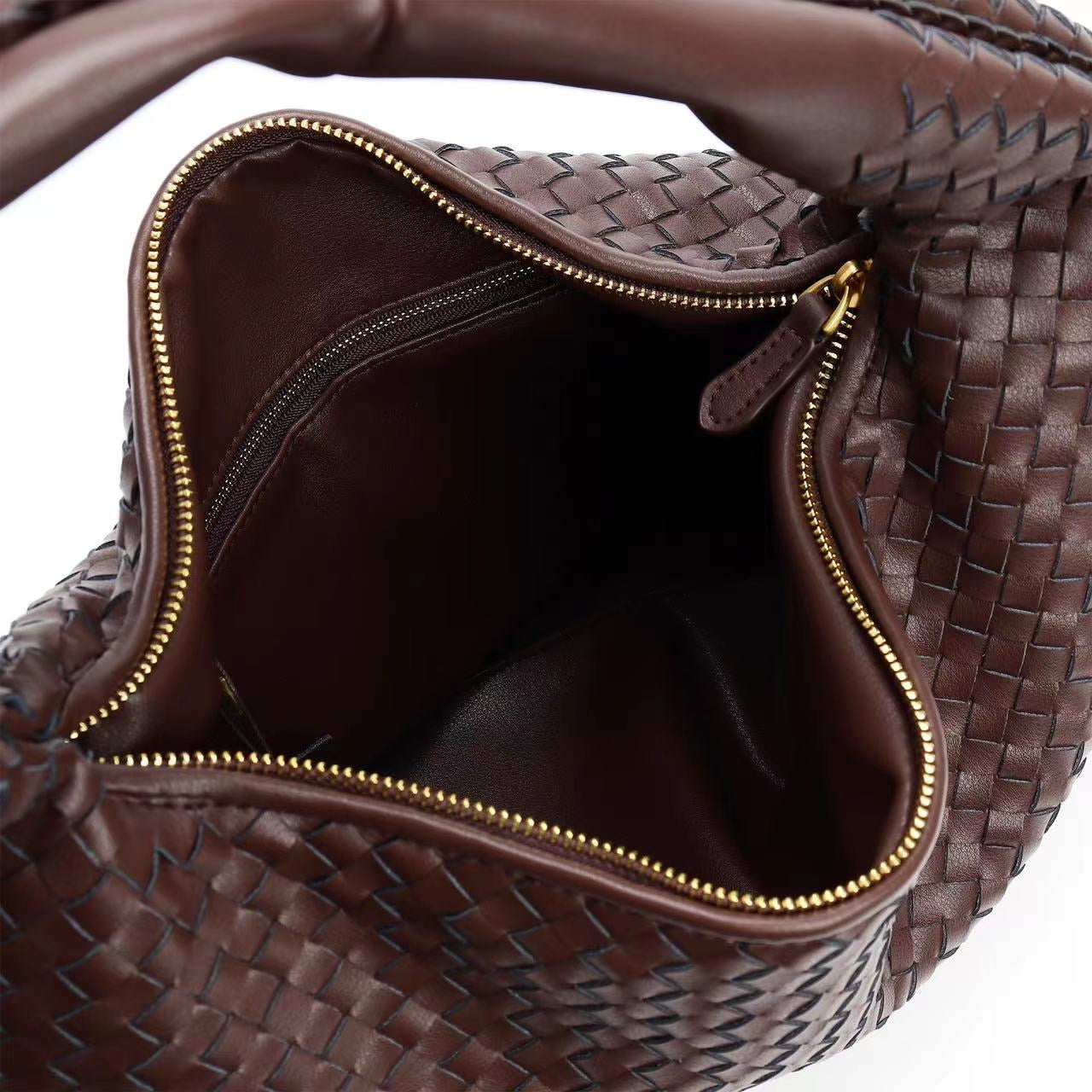 Large Hand-Woven Full-Grain Hobo Bag/Tote