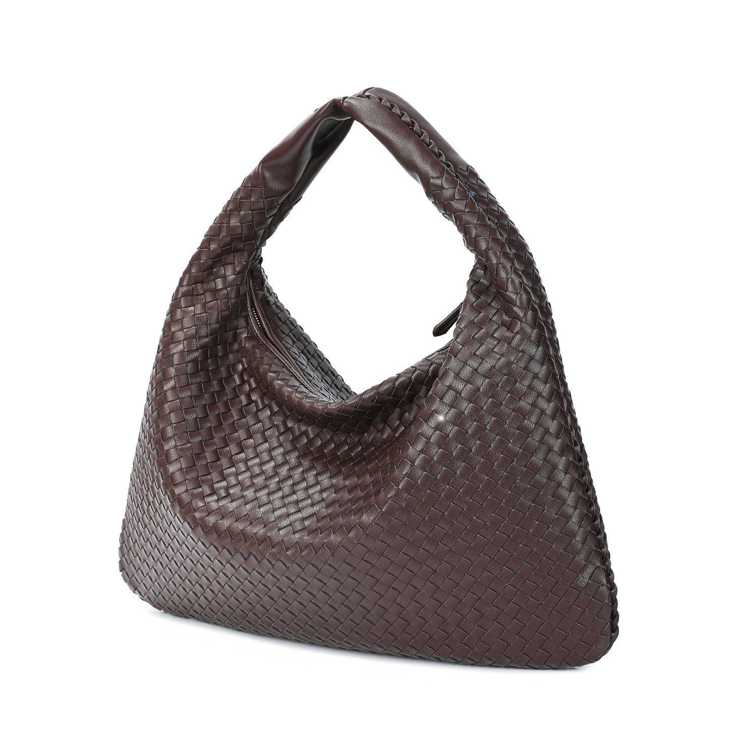 Large Hand-Woven Full-Grain Hobo Bag/Tote