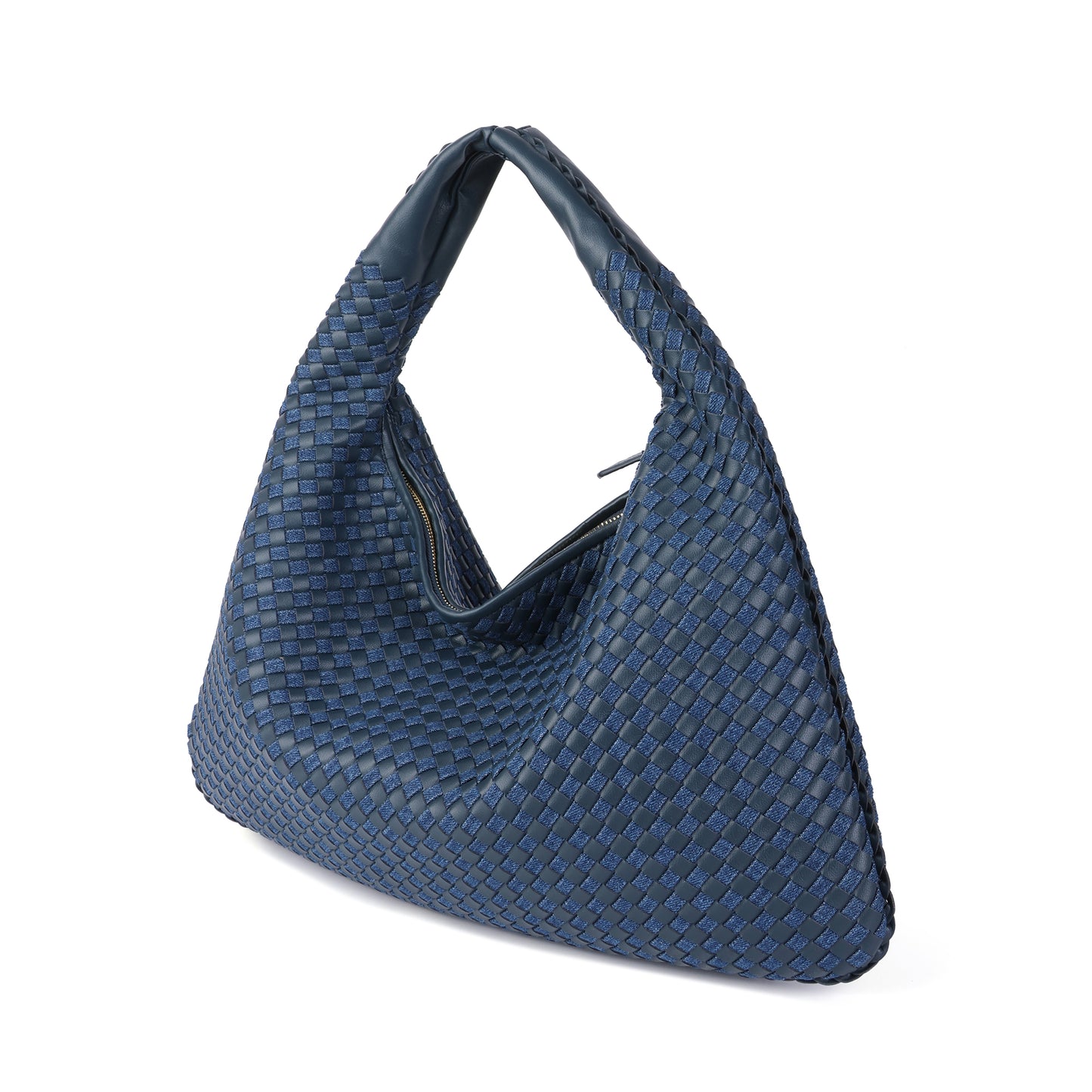 Large Hand-Woven Full-Grain Hobo Bag/Tote