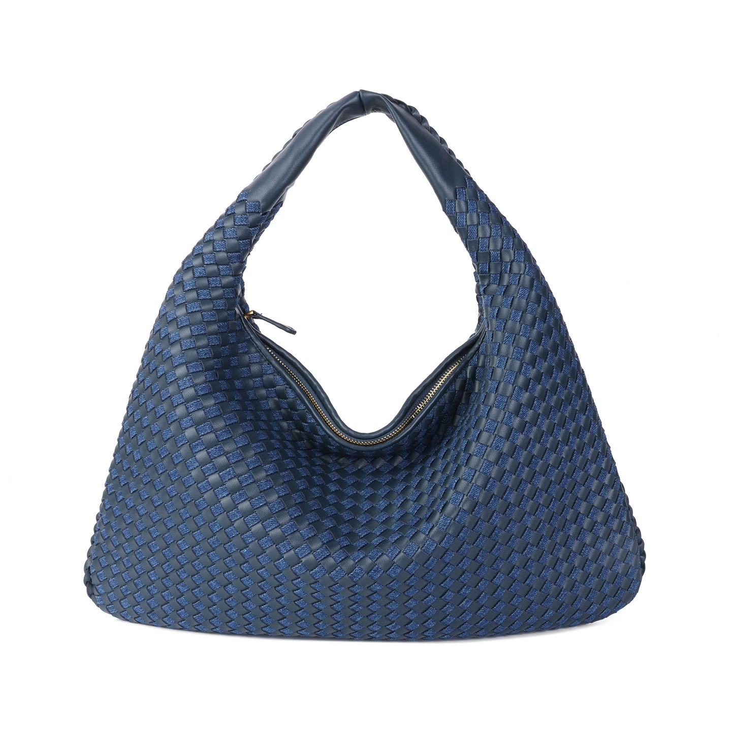 Large Hand-Woven Full-Grain Hobo Bag/Tote