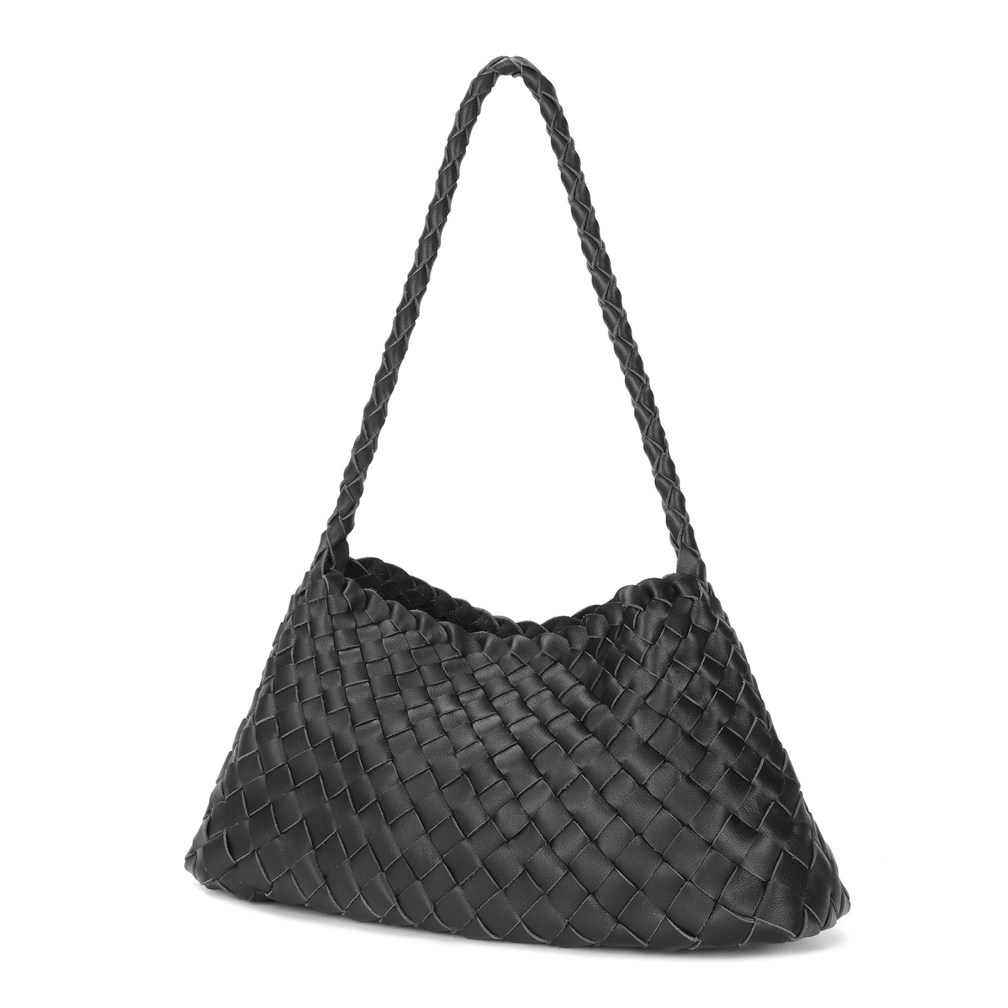 Hand-Woven Leather Shoulder Bag