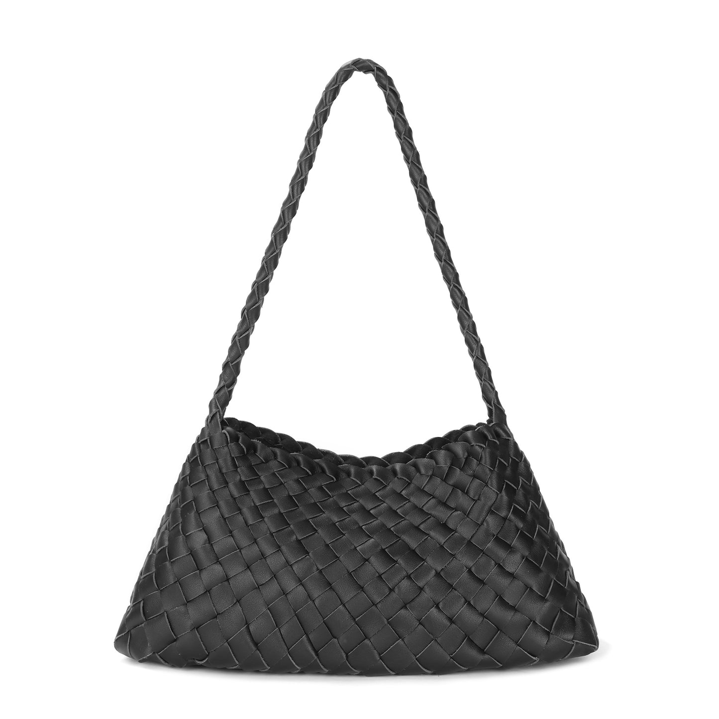 Hand-Woven Leather Shoulder Bag