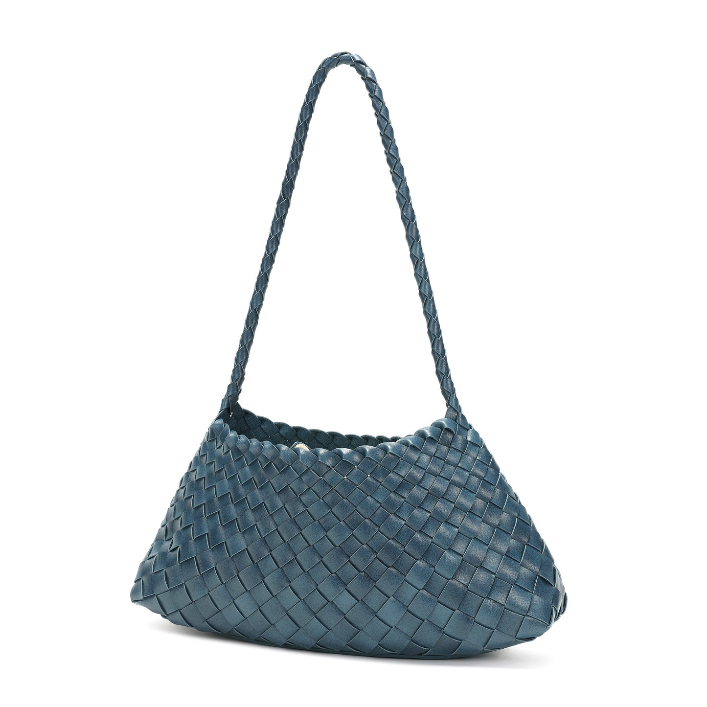 Hand-Woven Leather Shoulder Bag