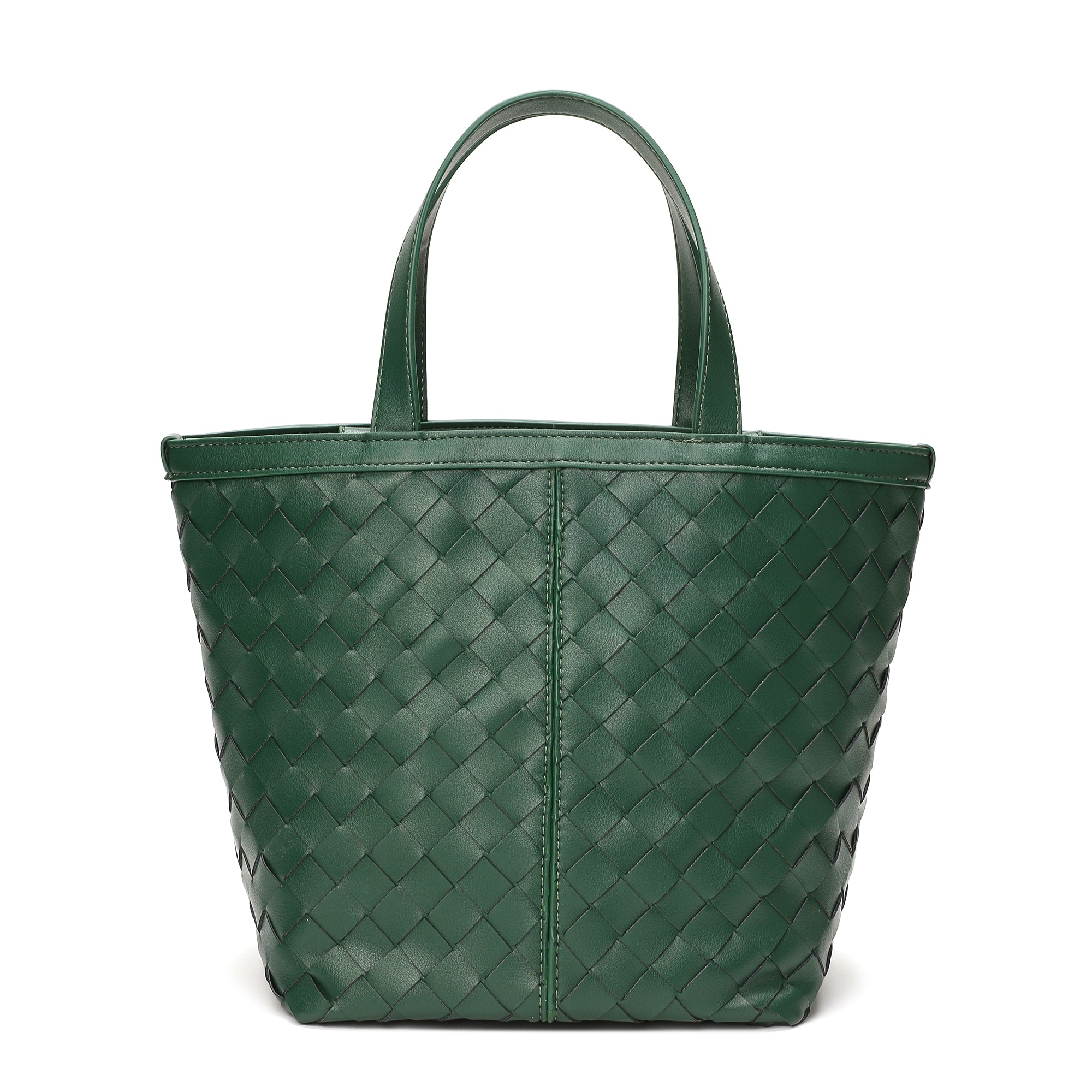 Woven leather online bag