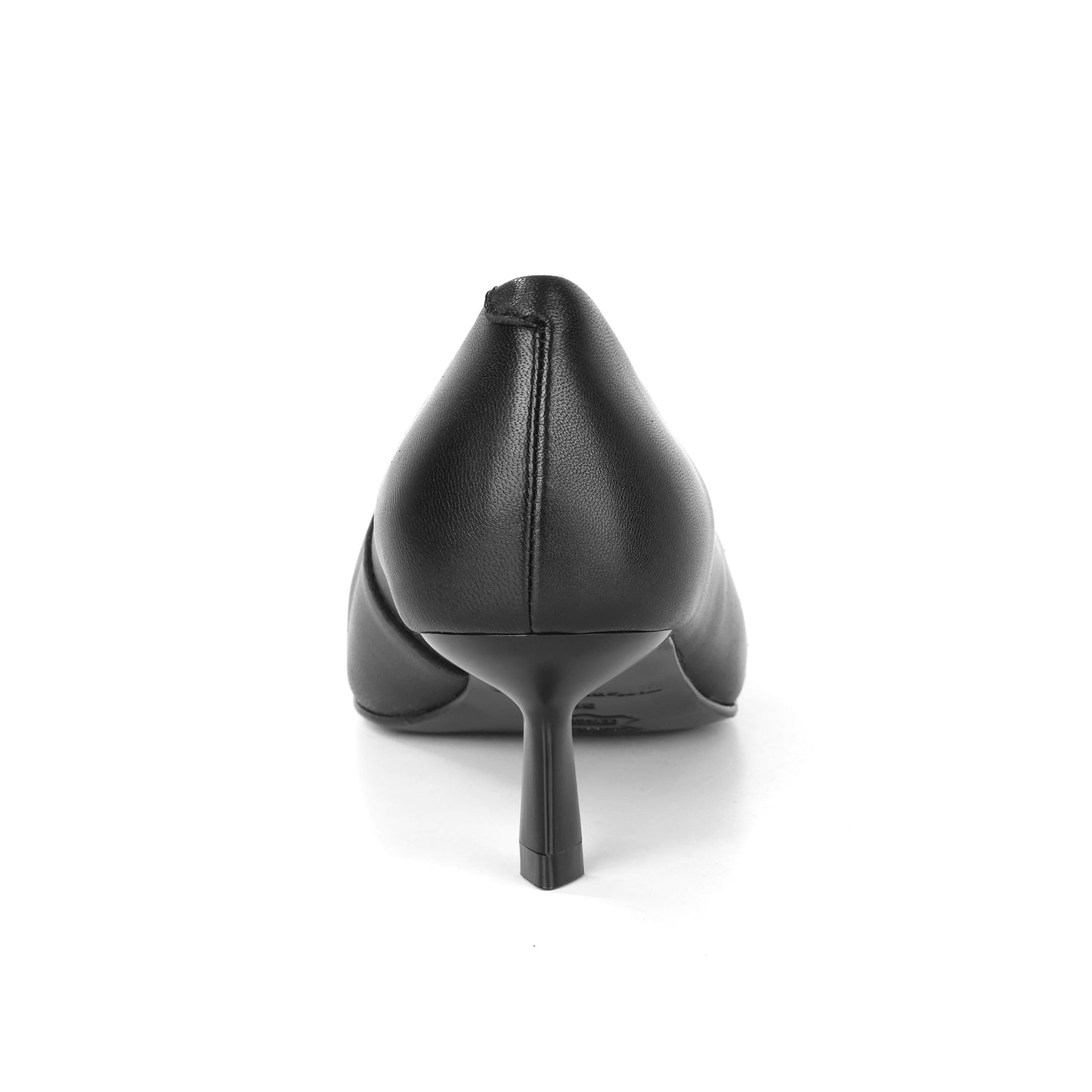 Black Leather Heritage Kitten Heel