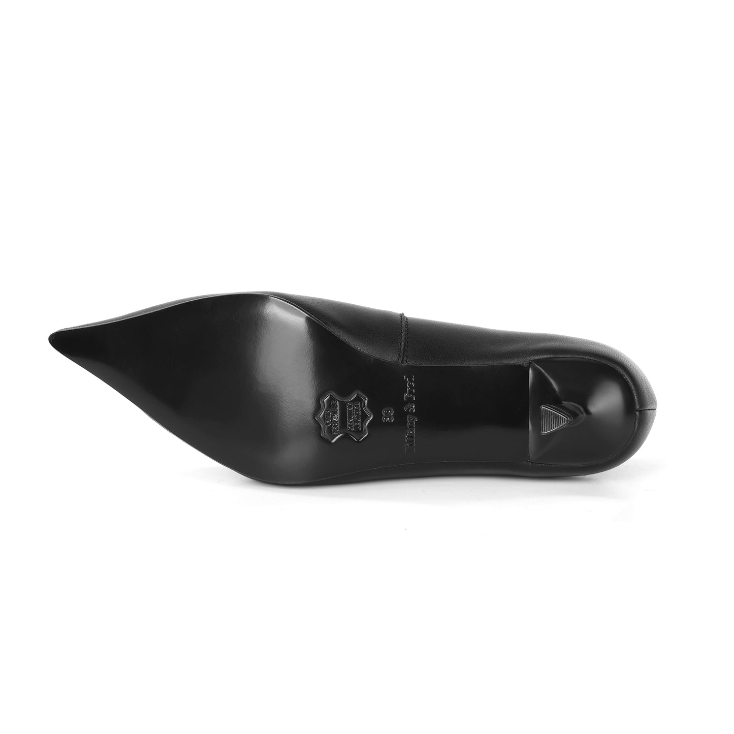 Black Leather Heritage Kitten Heel