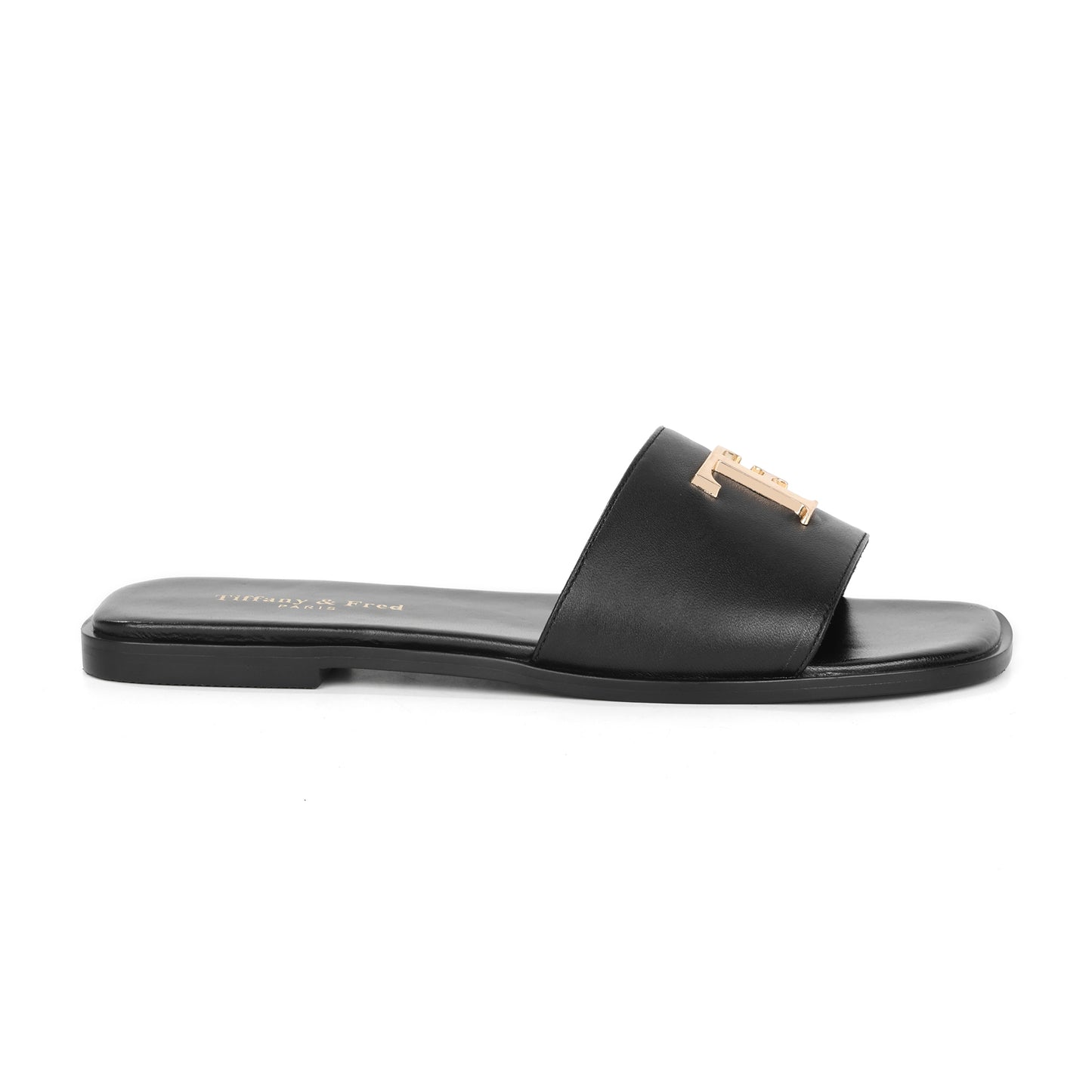 Black Riviera Leather Sandal