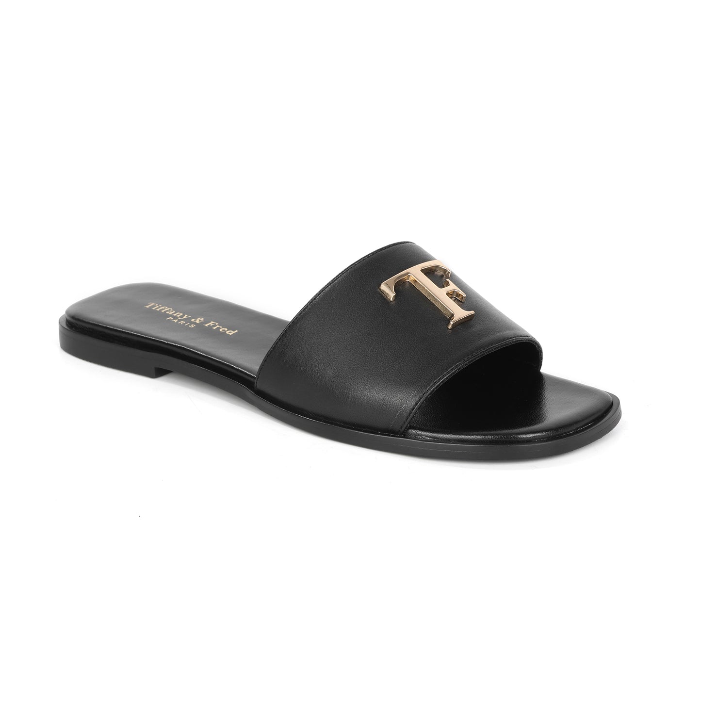 Black Riviera Leather Sandal