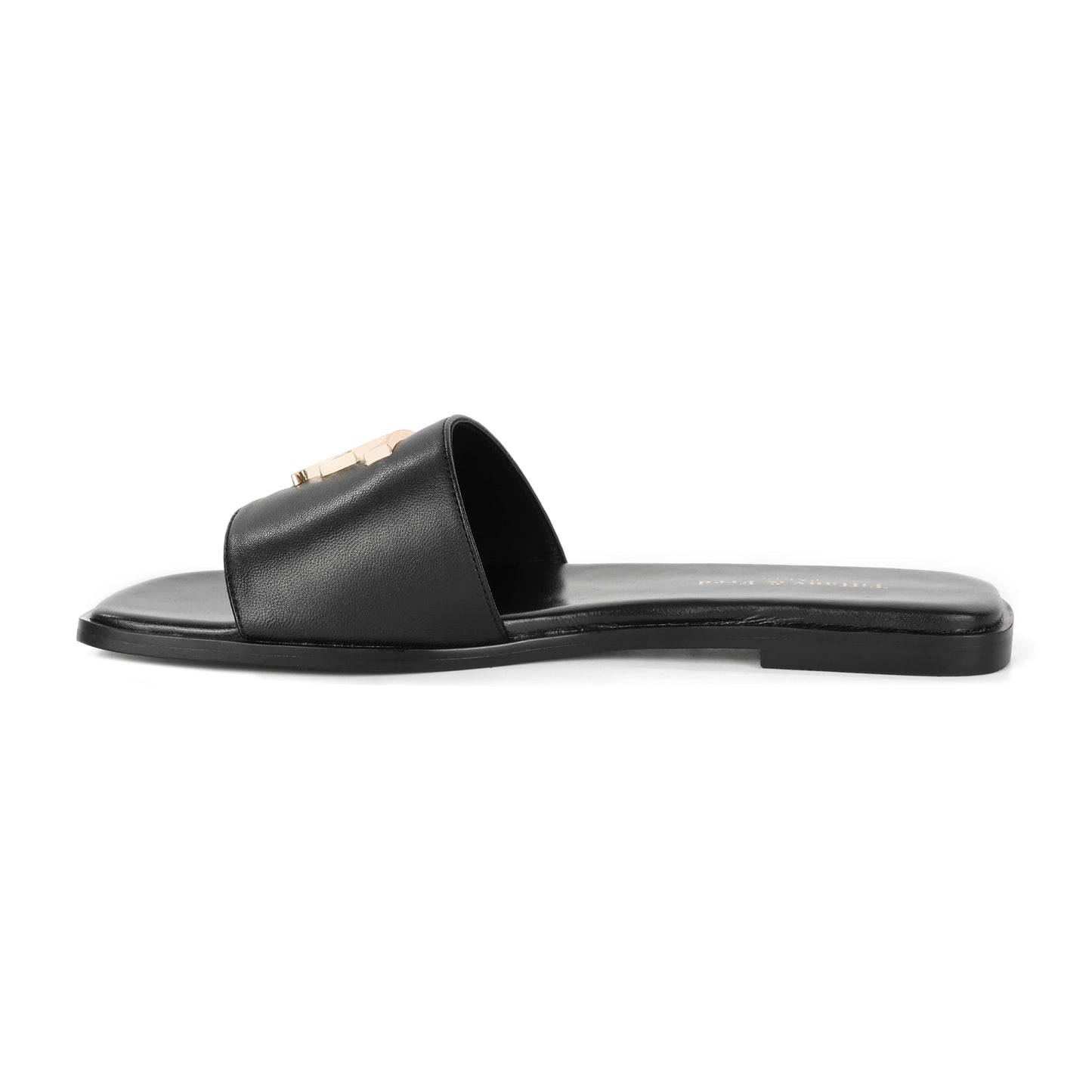 Black Riviera Leather Sandal