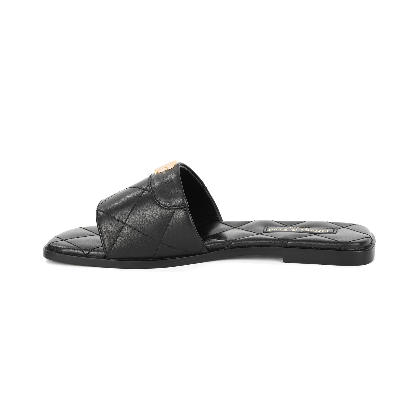 Black Riviera Leather Sandal