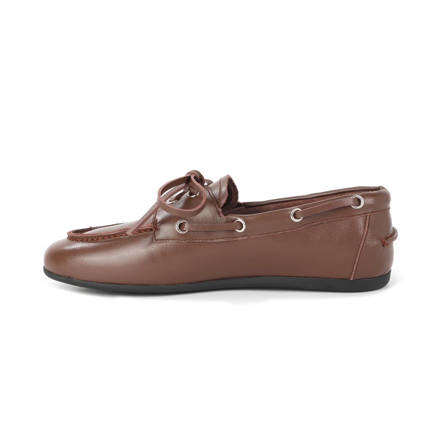 Brown Leather Heritage Boat Shoe Loafer
