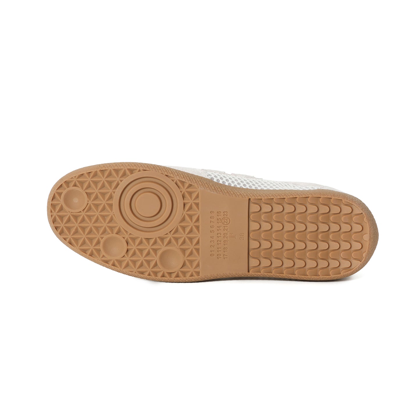 White Suede Leather Triple-Strap Mesh Sneakers