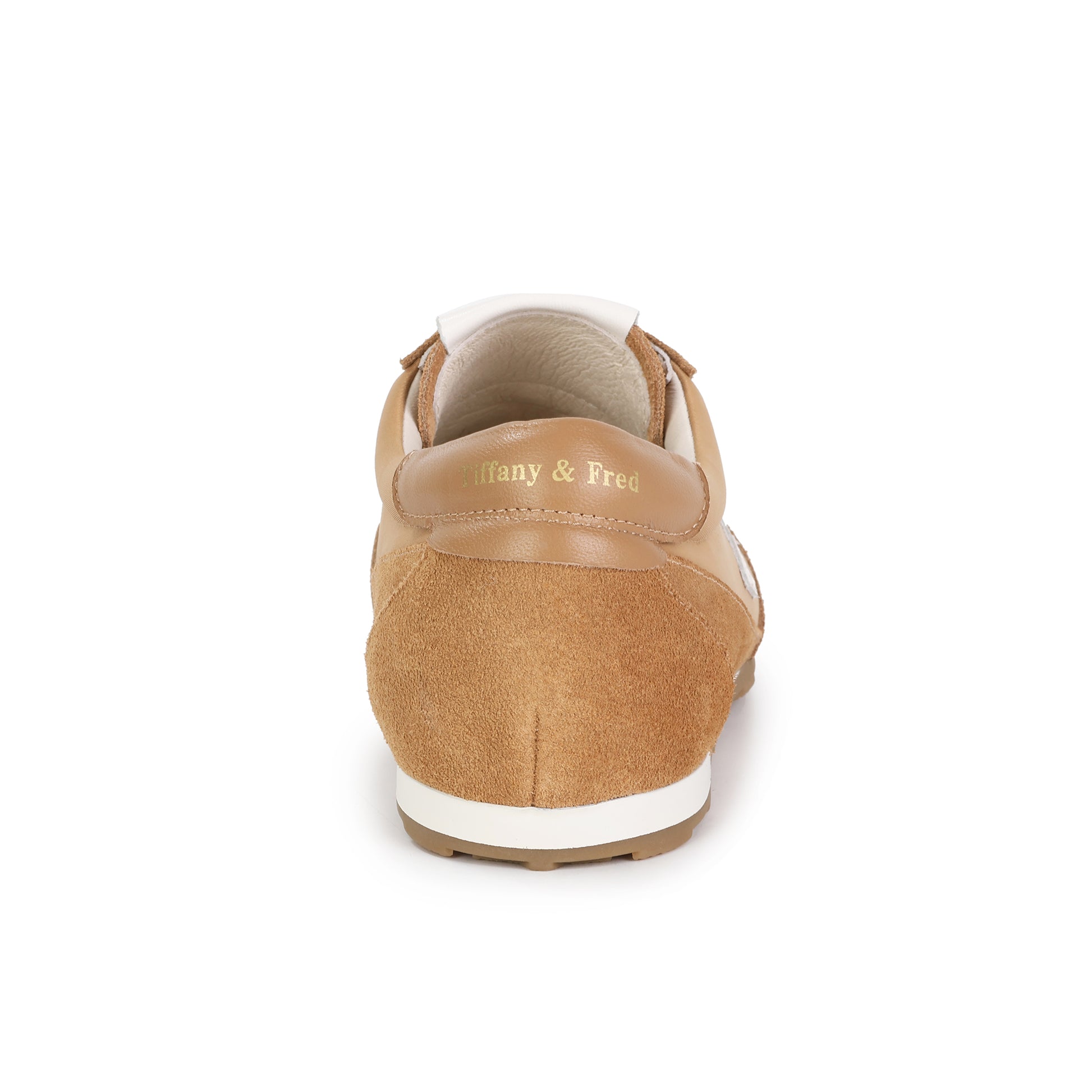 Beige Leather Varsity Low-Top Sneakers Tiffany & Fred Paris Beige Leather Varsity Low-Top Sneakers Tiffany & Fred Paris