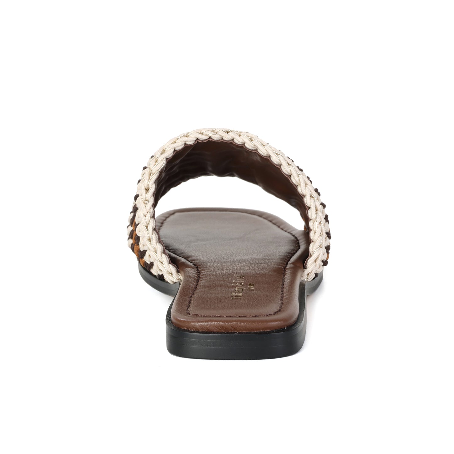 Tan Amalfi Crochet Raffia and Leather Sandal