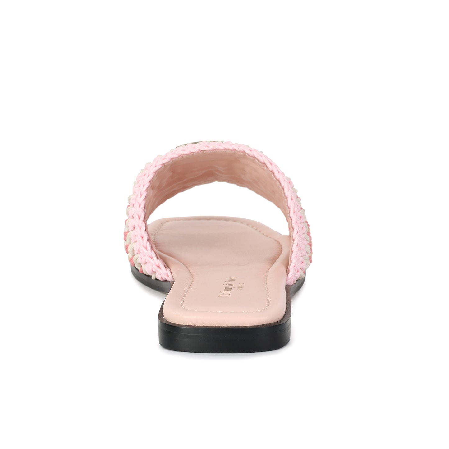 Blush Amalfi Crochet Raffia and Leather Sandal