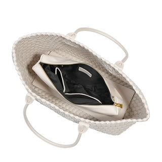 Large Hand-Woven Leather Tote Bag