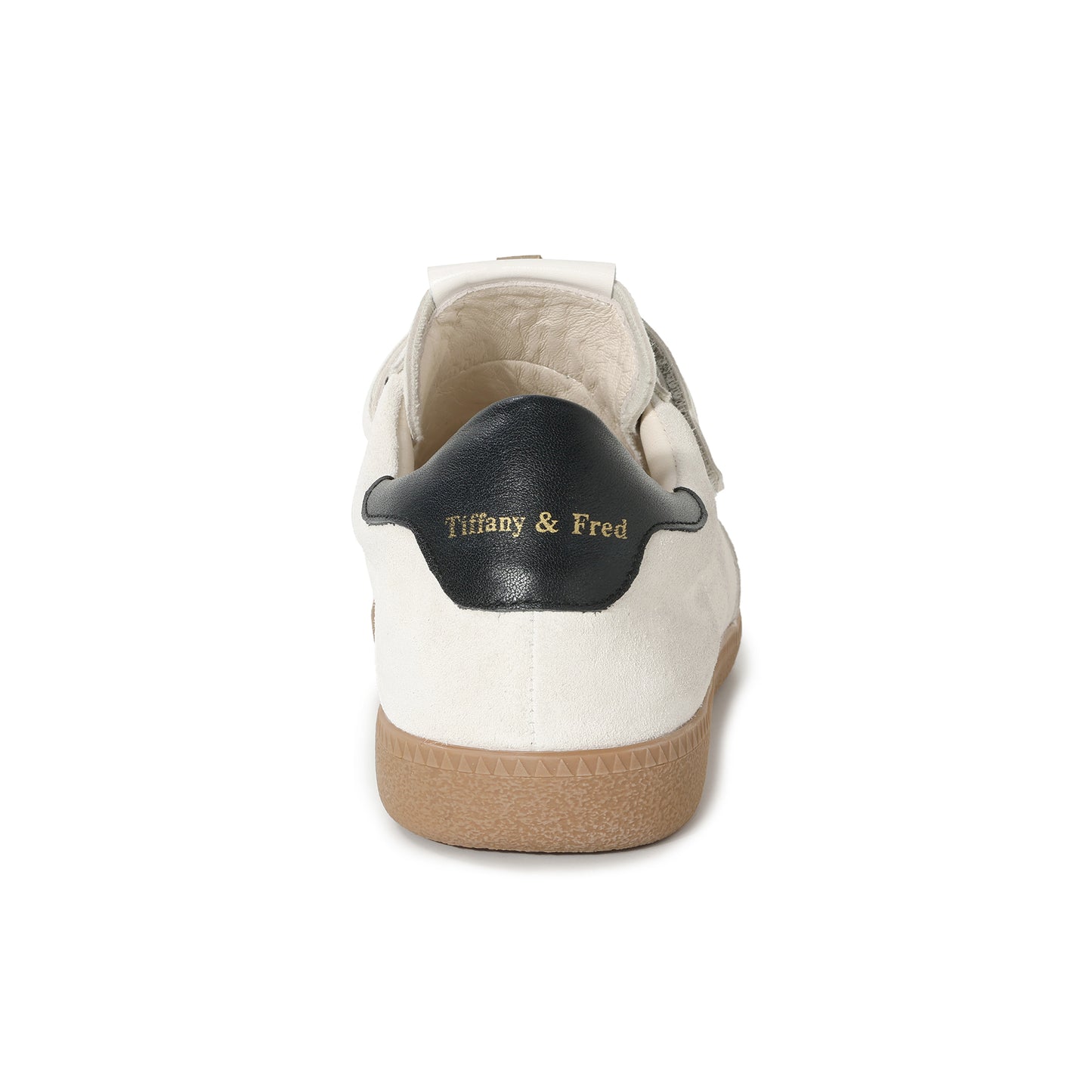 Ivory Triple-Strap Suede Sneaker