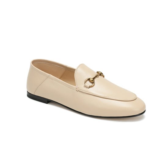 Beige Leather Heritage Loafer