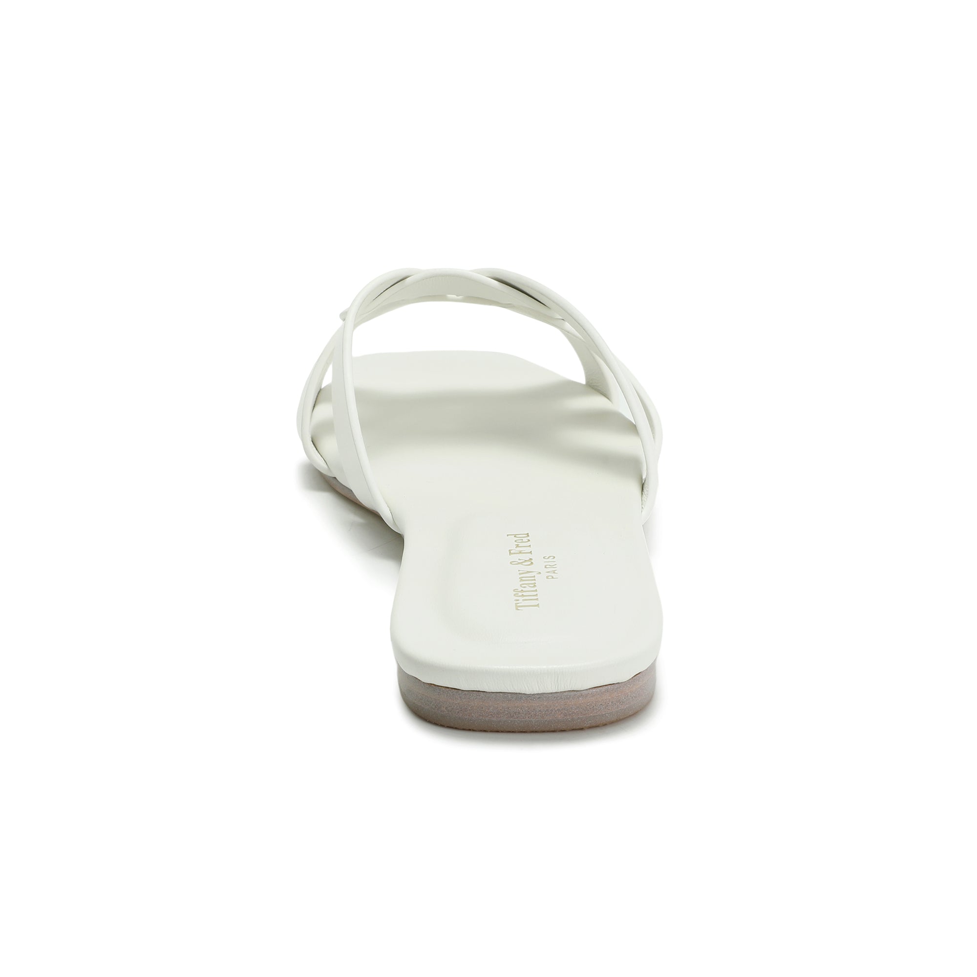 White Tan Interwoven Leather Sandal – Tiffany & Fred Paris