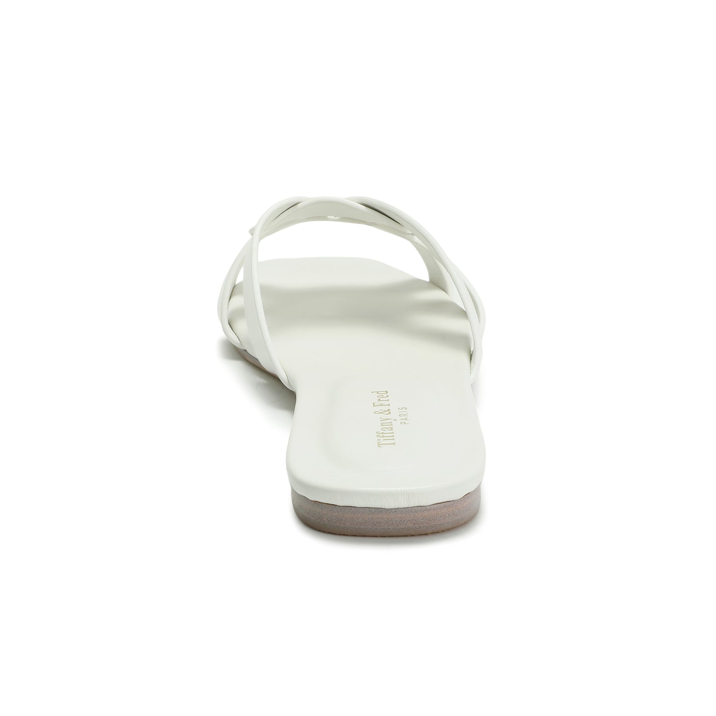 White Tan Interwoven Leather Sandal
