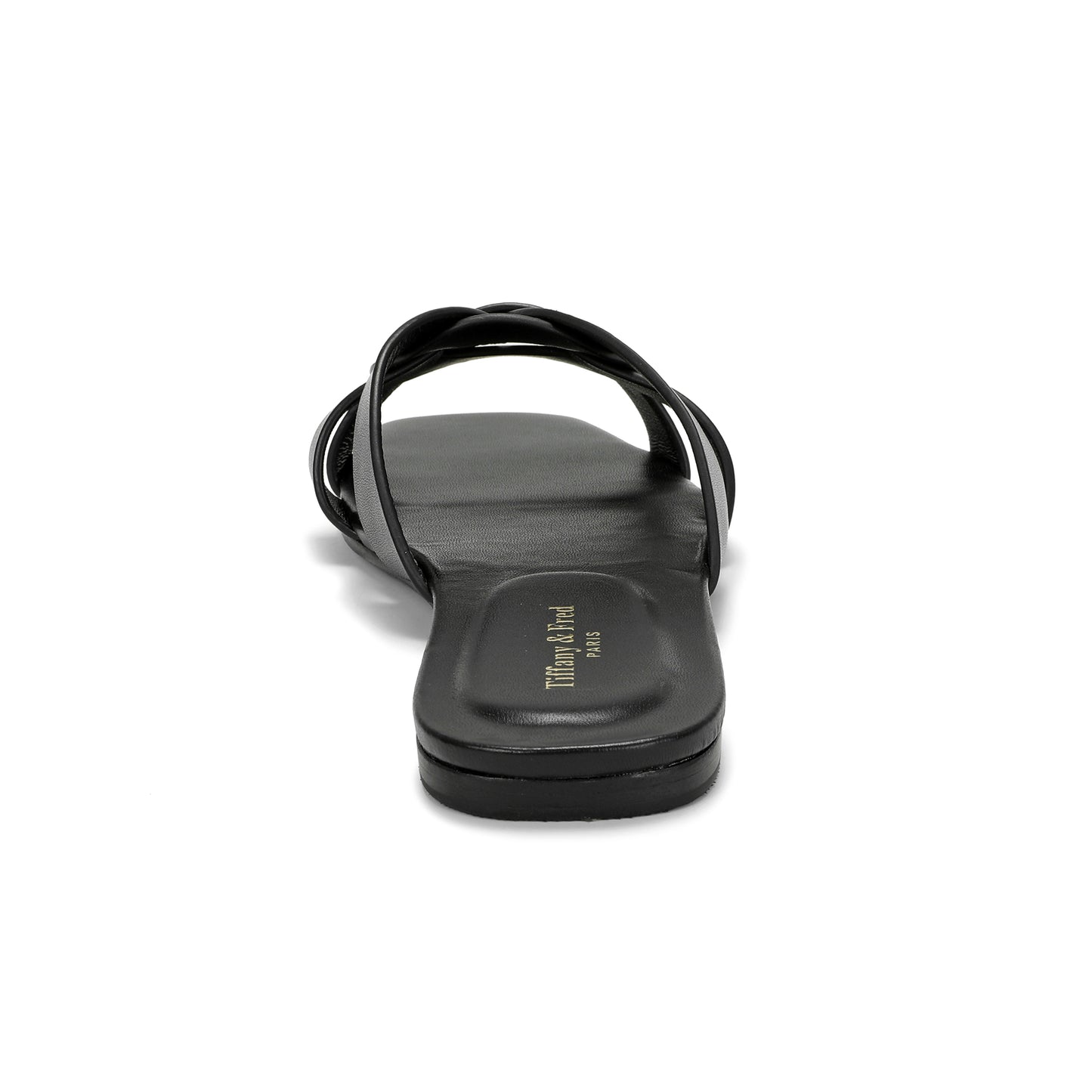 Black Interwoven Leather Sandal