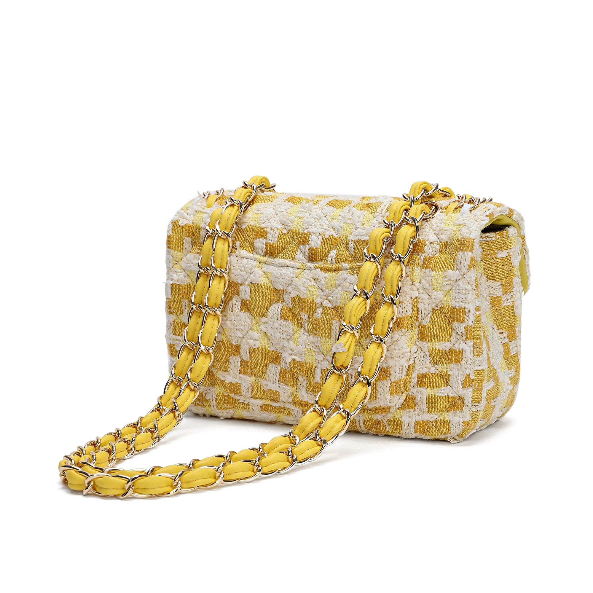 Womens Small Crossbody Purse Bag Handbag Clutch Satchel Gold Chain Faux Fur  Trim - Walmart.com
