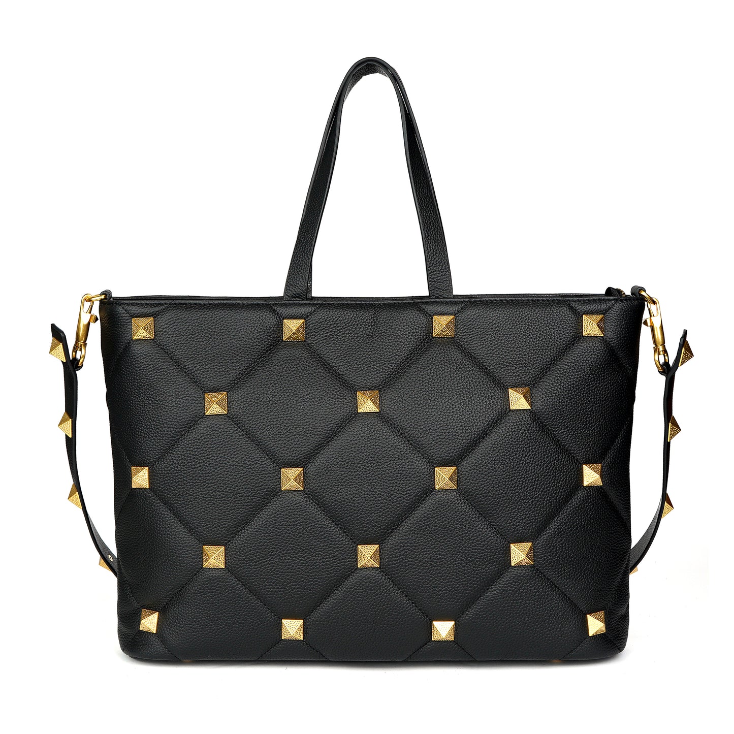 Tiffany & Fred Full Grain Quilted & Studded Large