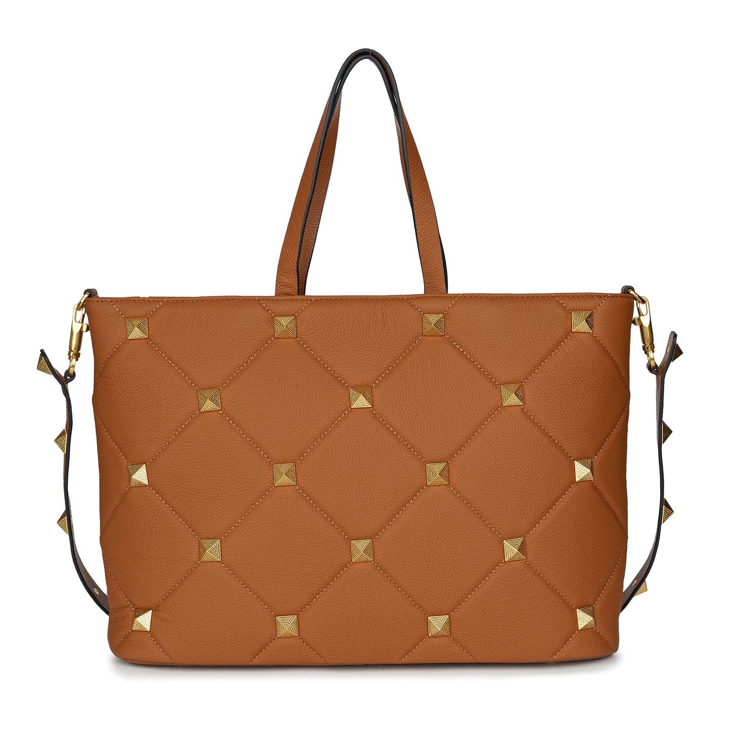 Tiffany & Fred Full Grain Quilted & Studded Large