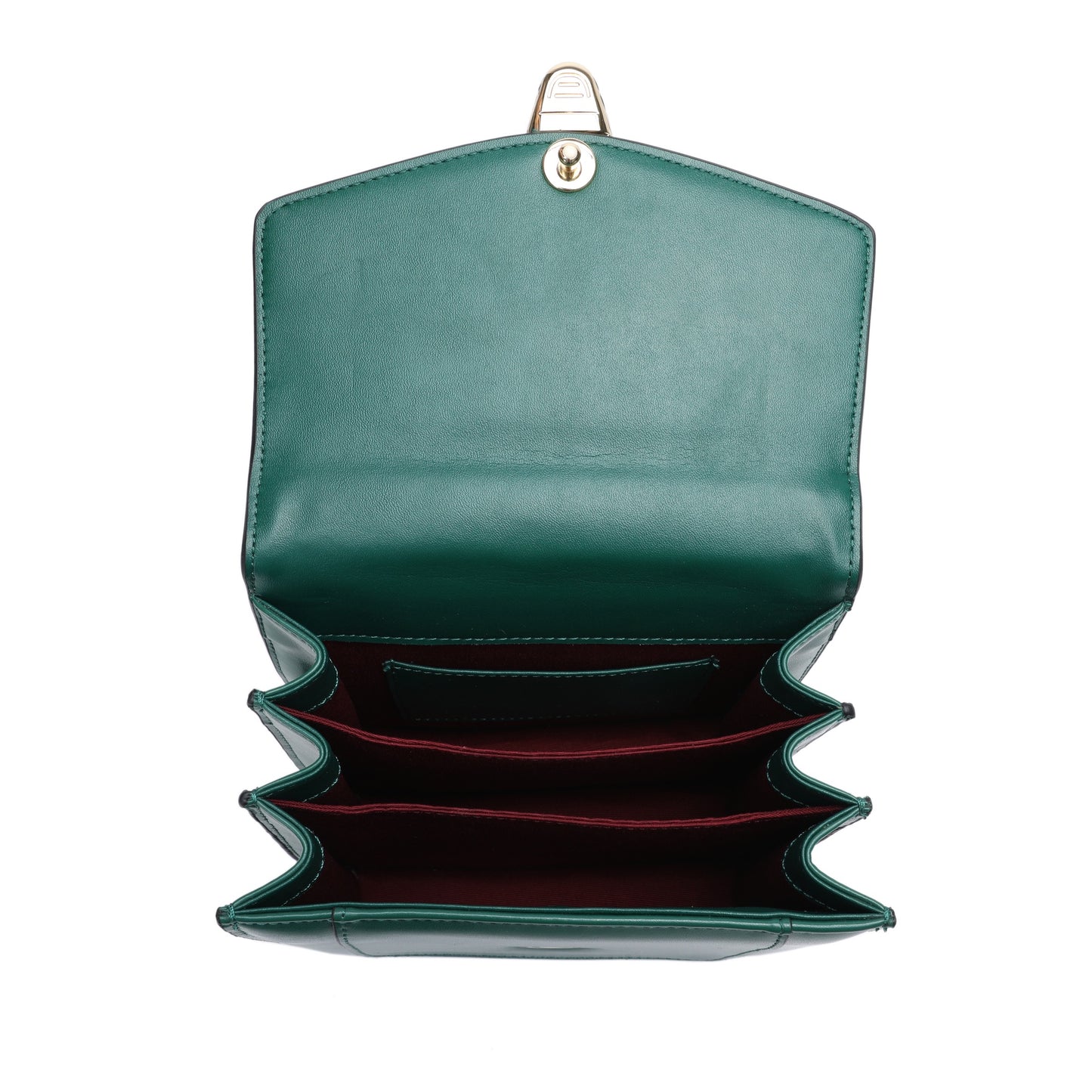 Full-Grain Nappa Leather Top Handle Satchel/Shoulder Bag