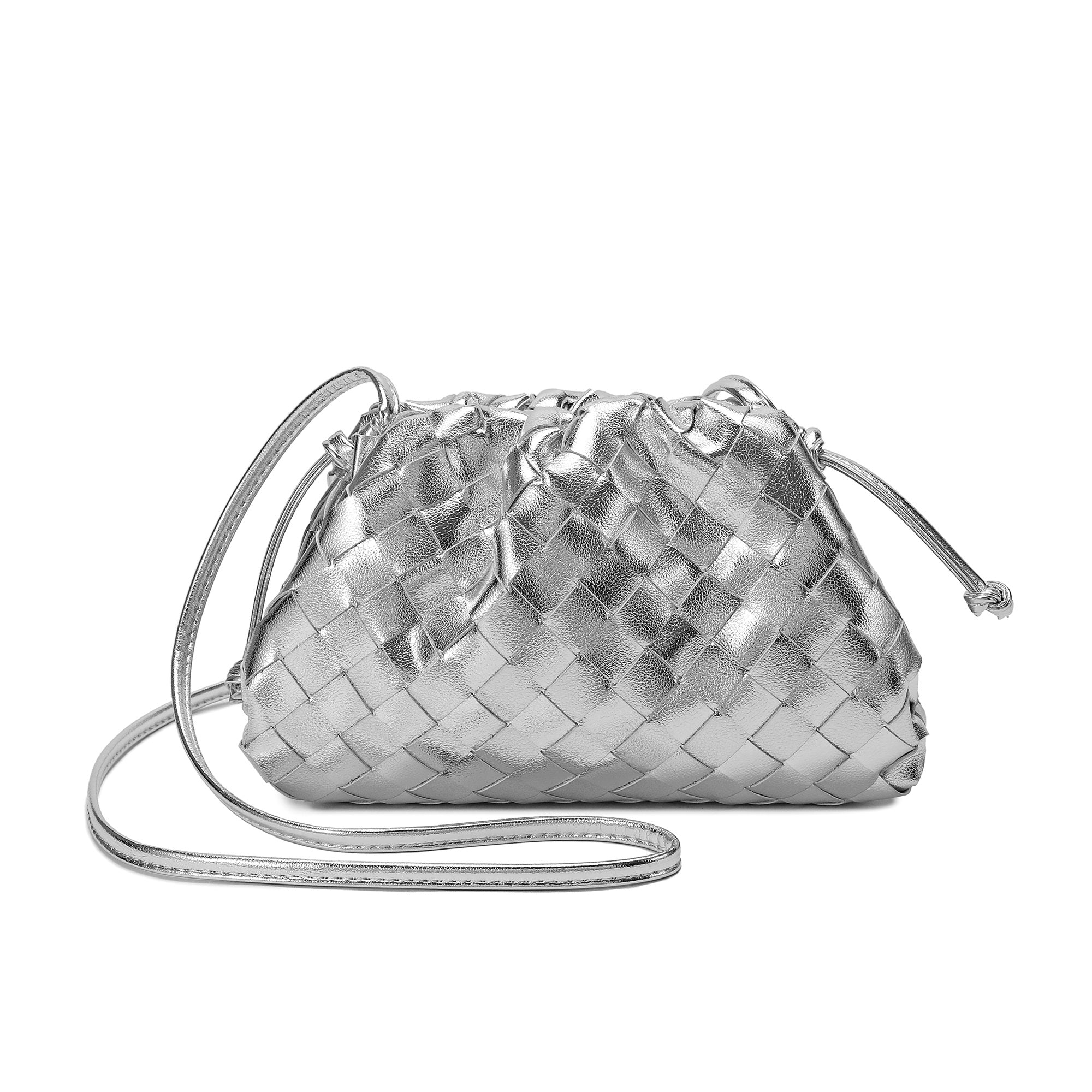 Silver Avah Zip Top Clutch | WHISTLES |