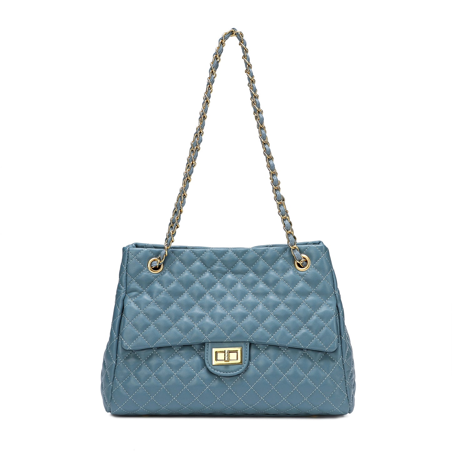 Full-Grain Quilted Sheepskin Leather Tote – Tiffany & Fred Paris