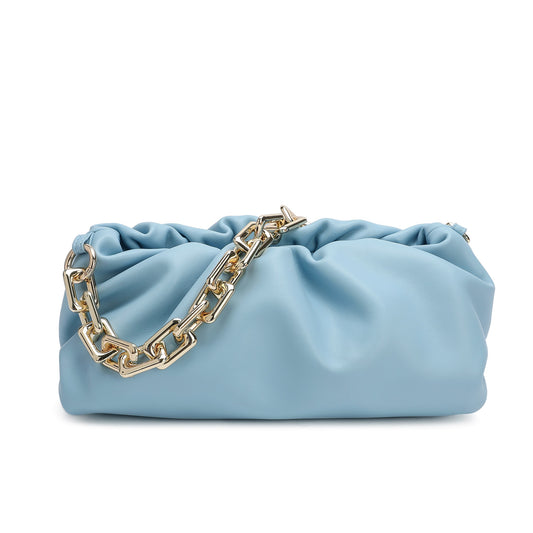 Tiffany & Co Marlow Hobo Ostrich Leather Blue Bag Purse