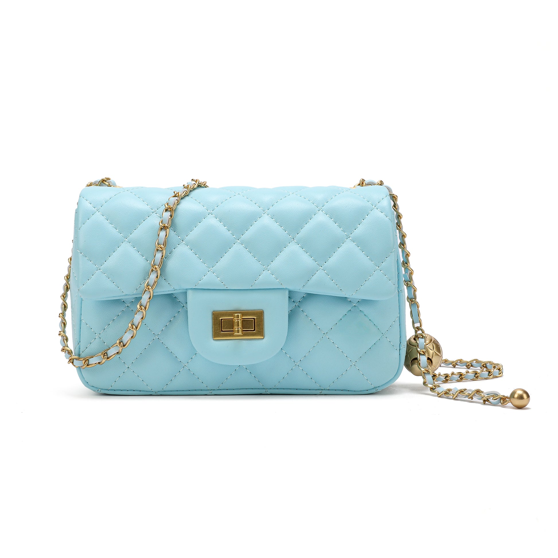 Tiffany & Fred Quilted Sheepskin Leather Tote/ Shoulder Bag