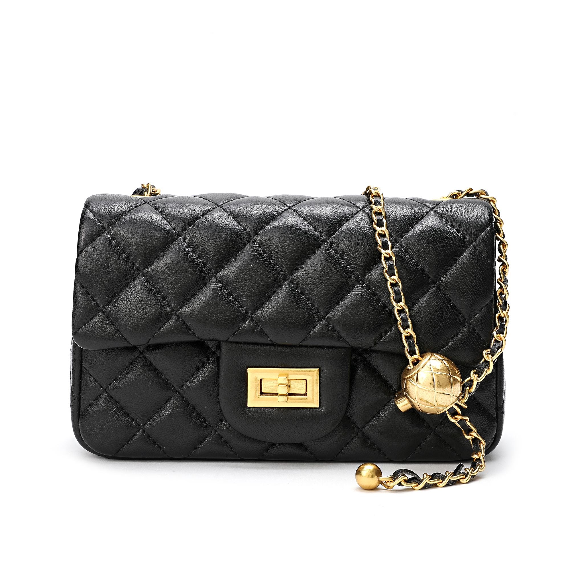 Quilted Mini Crossbody Wristlet Clutch
