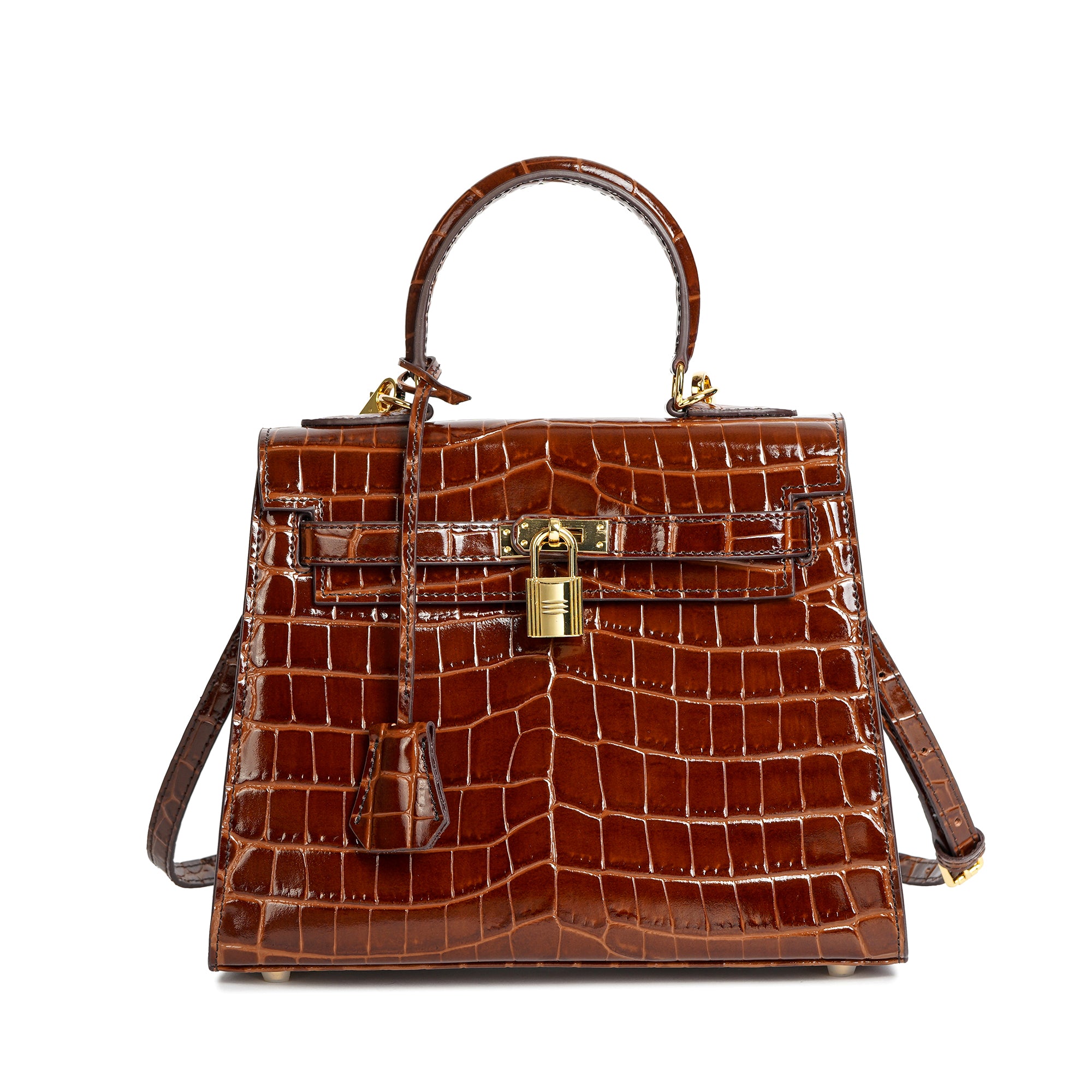 Tiffany Fred Alligator Embossed Leather Grace Satchel Tiffany Fred Paris