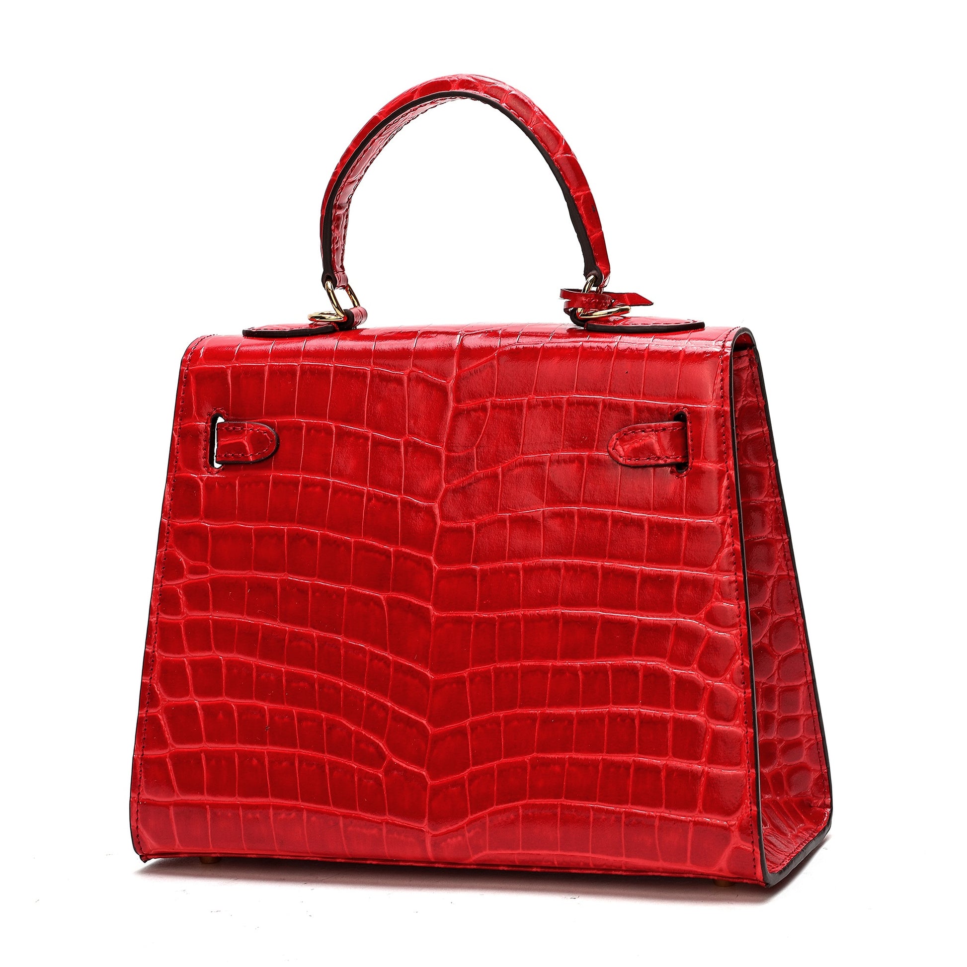 Tiffany & Fred, Bags, Tiffany Fred Alligatorembossed Perforated Leather  Top Handle Satchel