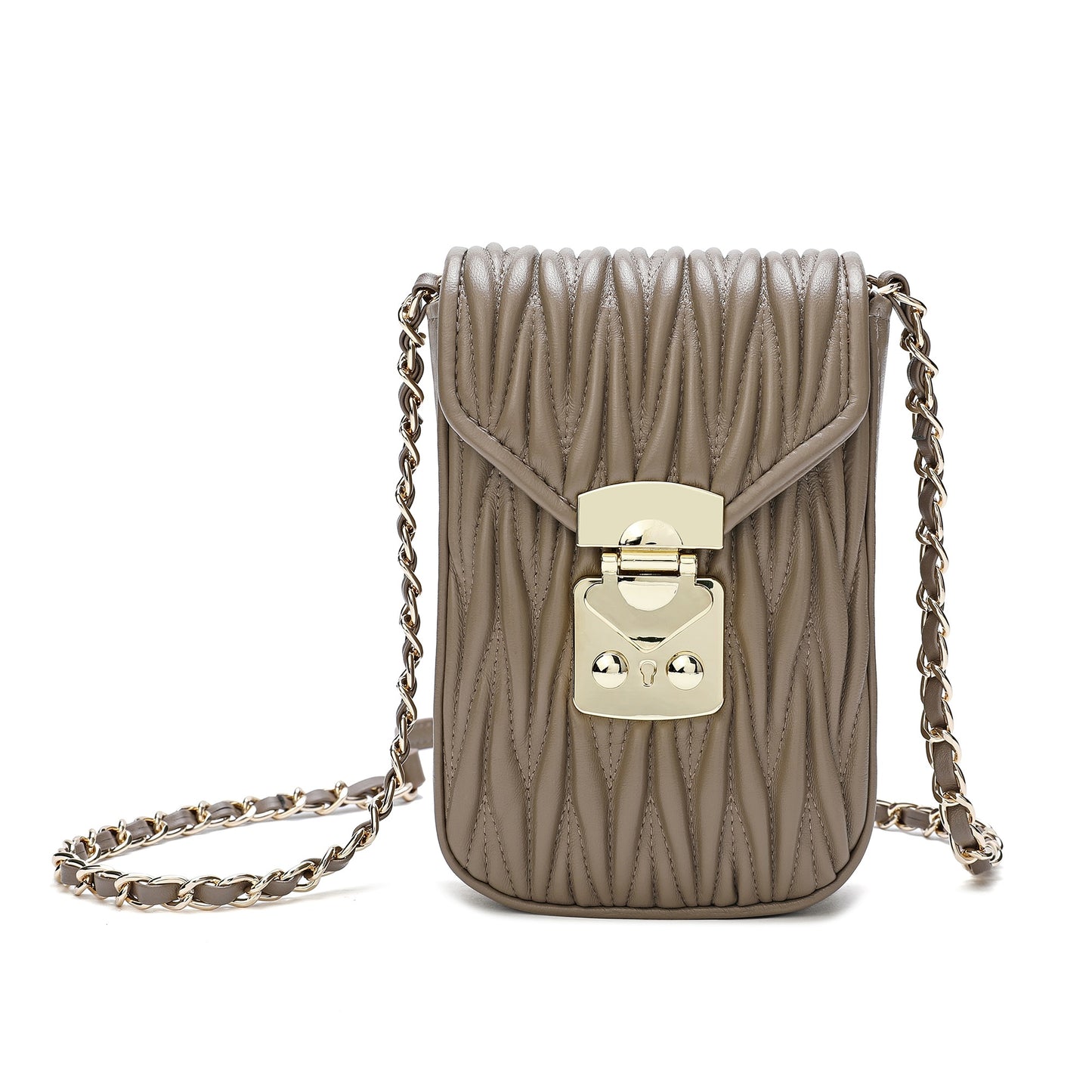 Tiffany & Fred Sheepskin Leather Phone Bag