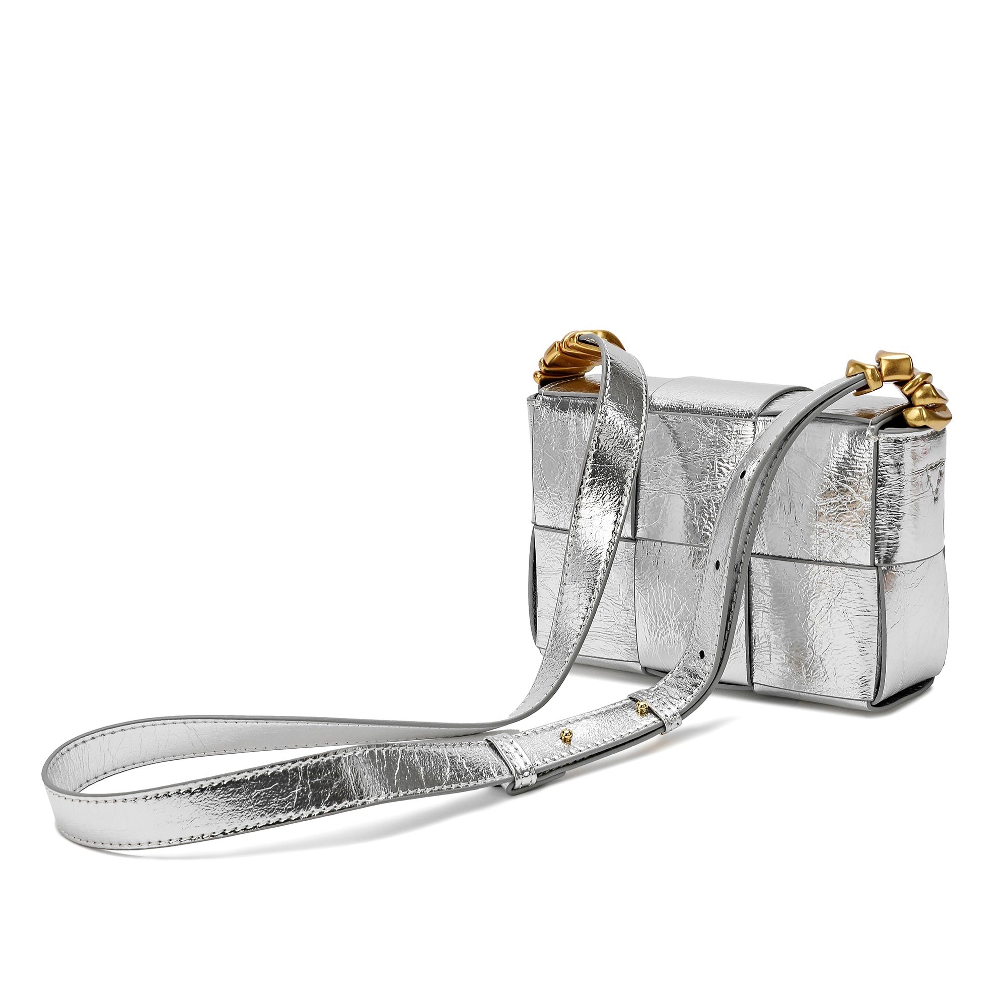 White and outlet silver crossbody bag