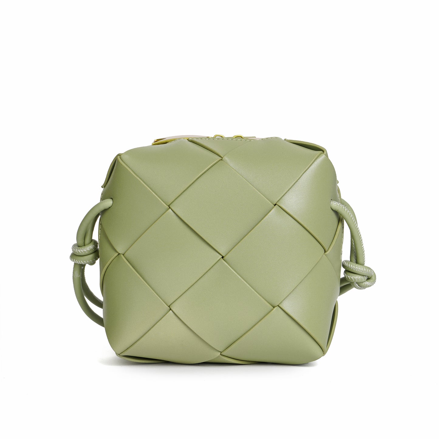Tiffany & Fred Smooth Woven Leather Crossbody Bag