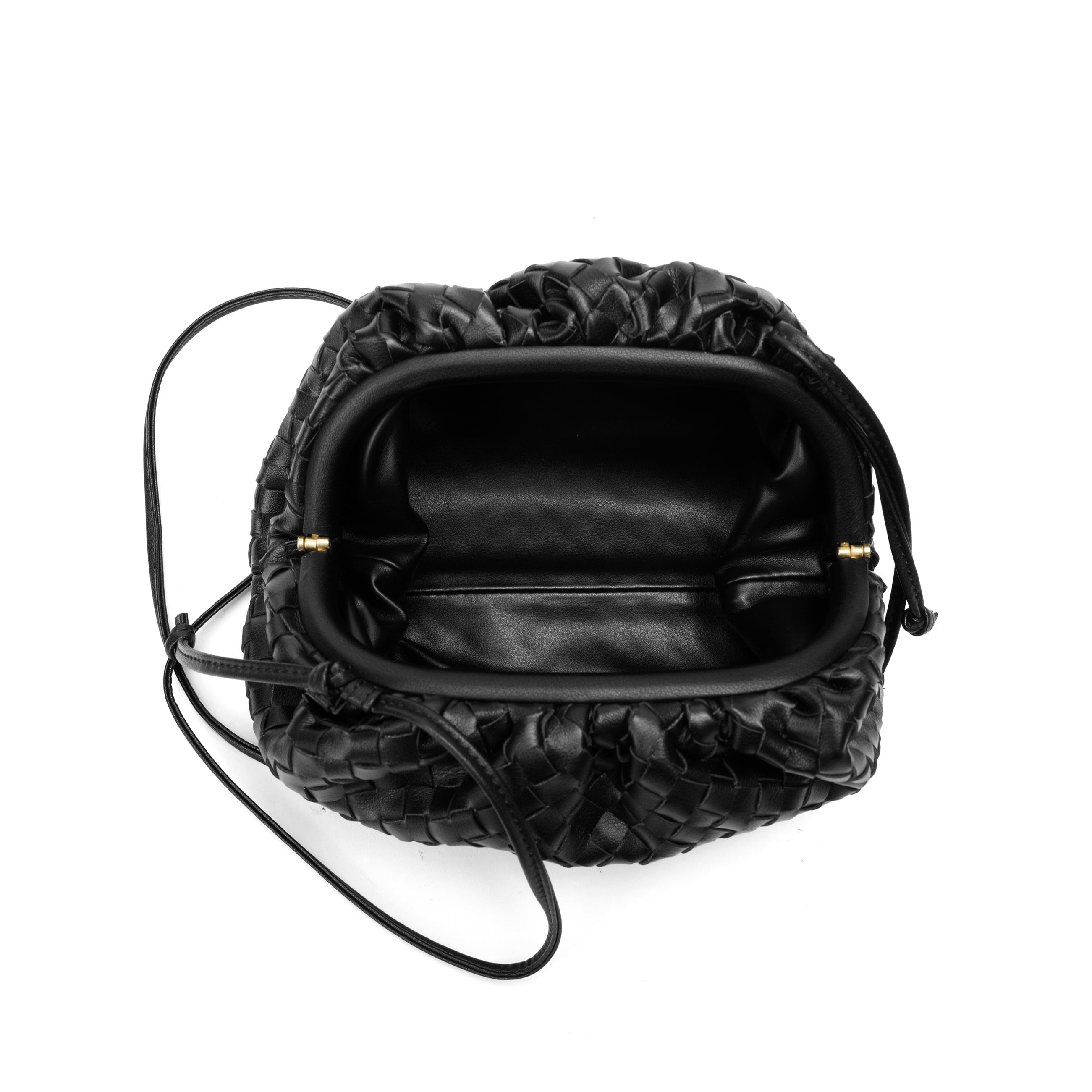 Black leather 2025 pouch clutch