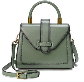 Tiffany & Fred Smooth & Polished Leather Top-Handle Foldover Satchel