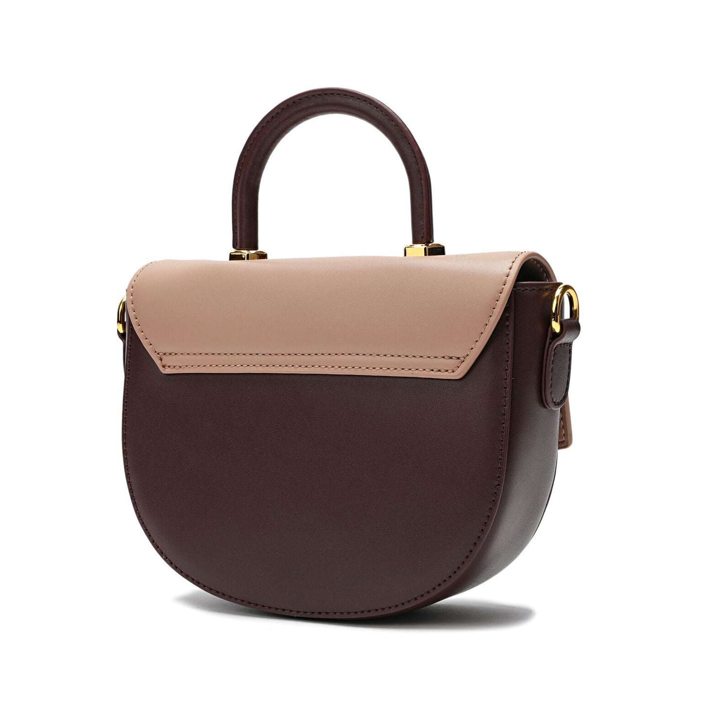 Full-grain Smooth Leather Trio-colored Shoulder/ Shoulder Bag