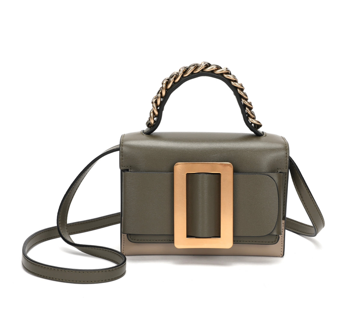 Structured Nappa Leather Top-Handle Crossbody/Shoulder Bag