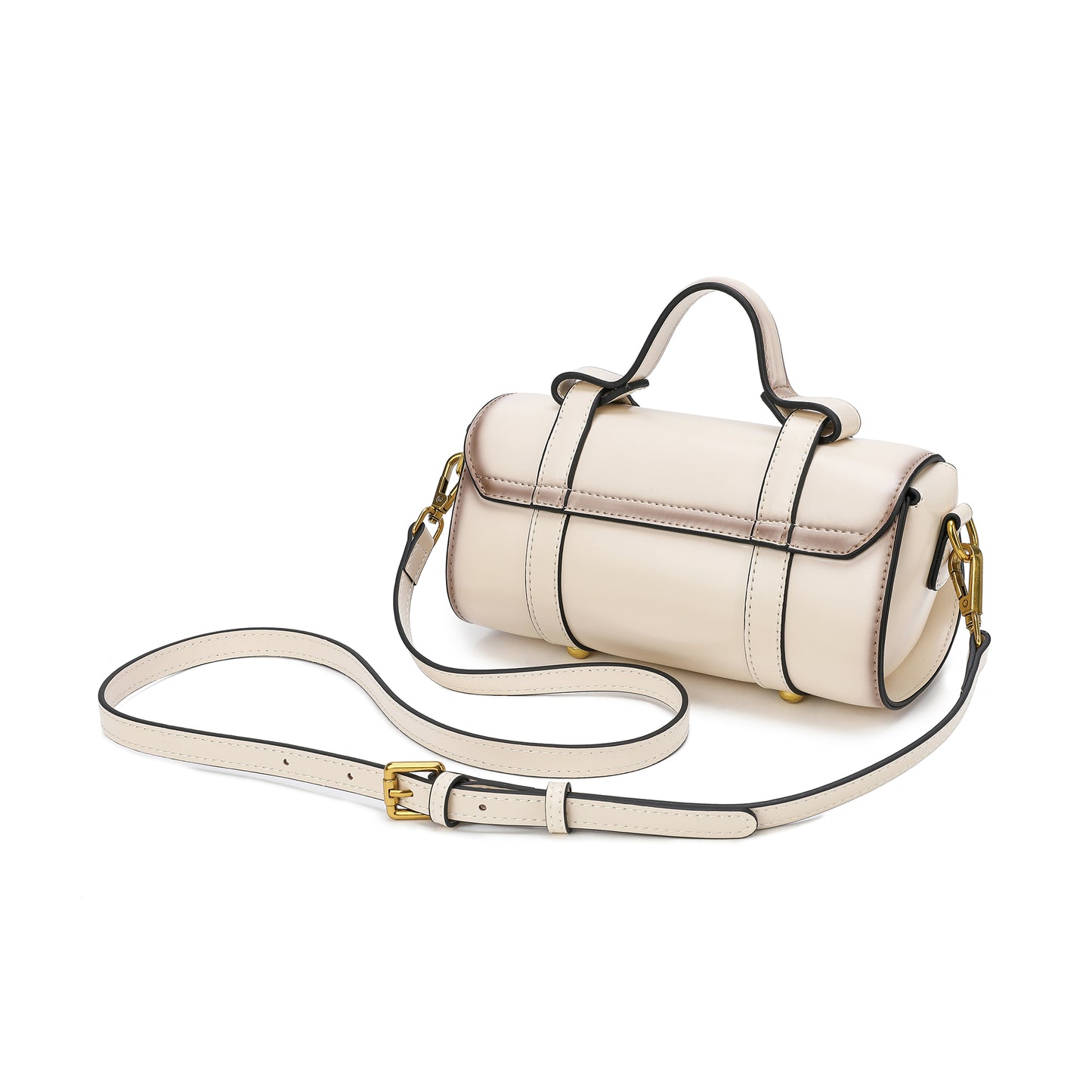 Tiffany & Fred Smooth Leather Barrel Shape Crossbow Bag